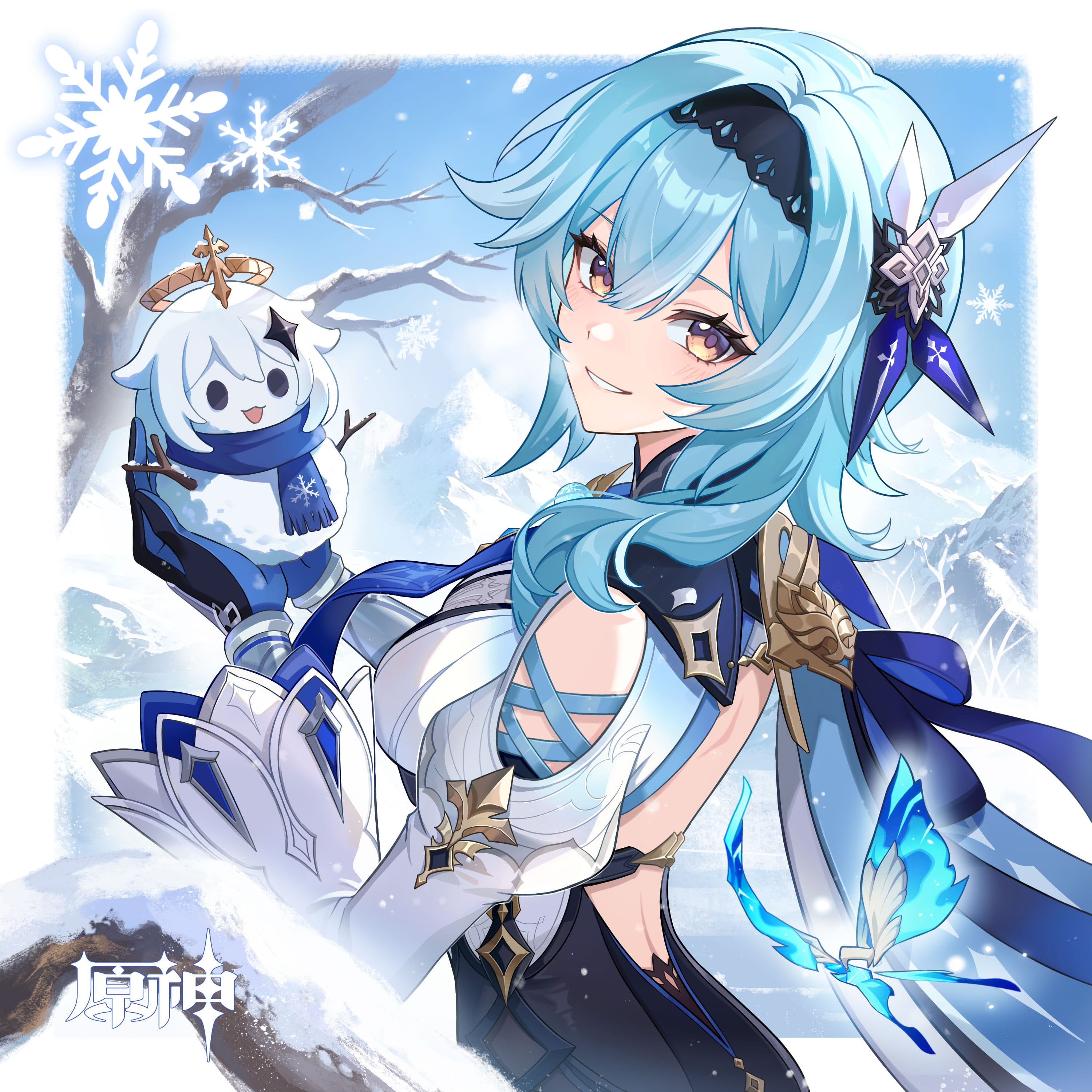 原神优菈生日贺图公布：给小雪人添上围巾，是否更像派蒙？