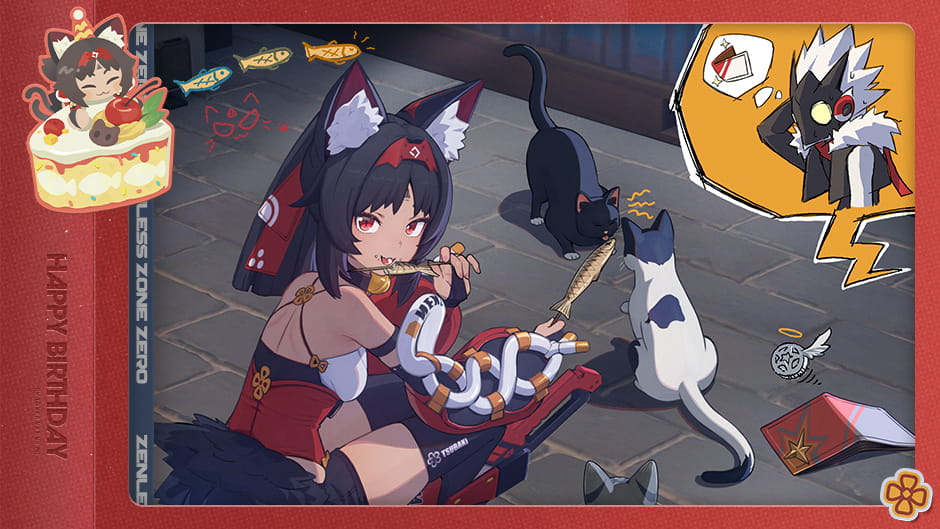 《绝区零》猫又生日贺图公布：来源明确的生日礼物与官方寄语一览